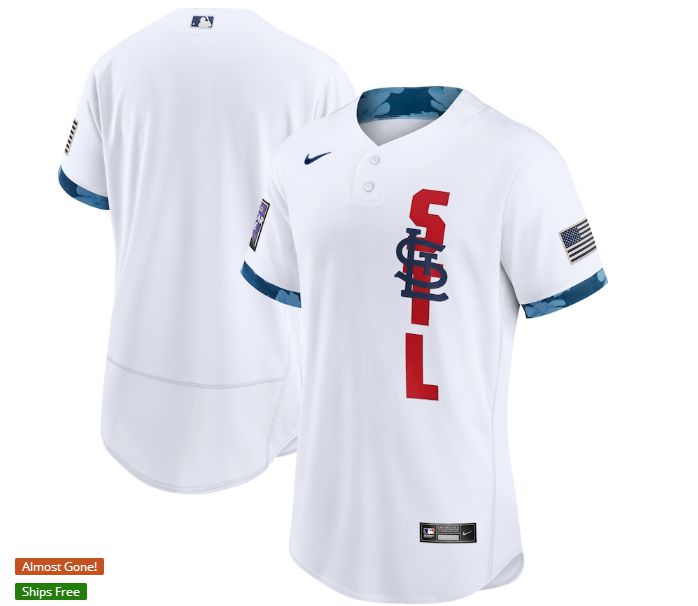 Cheap Men St.Louis Cardinals Blank White 2021 All Star Elite Nike MLB Jersey